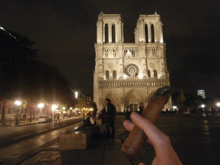 Ramón Allones Gigantes half smoked, with Notre Dame