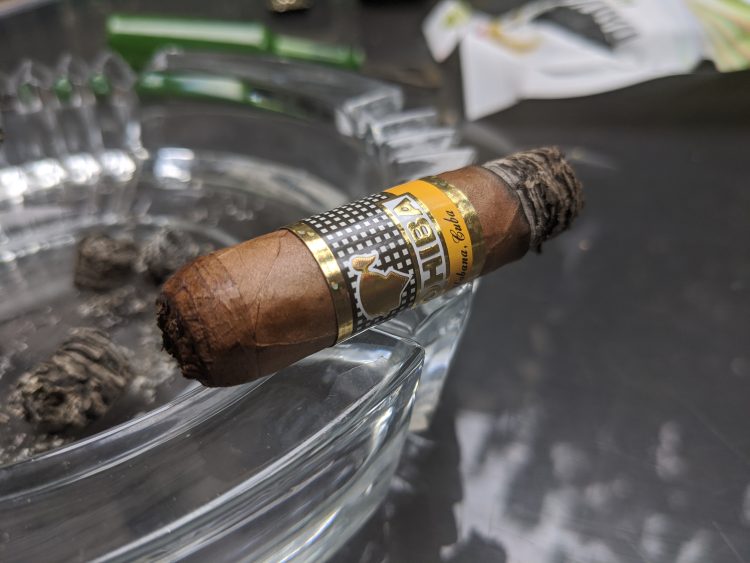 Cohiba Siglo II, about half smoked